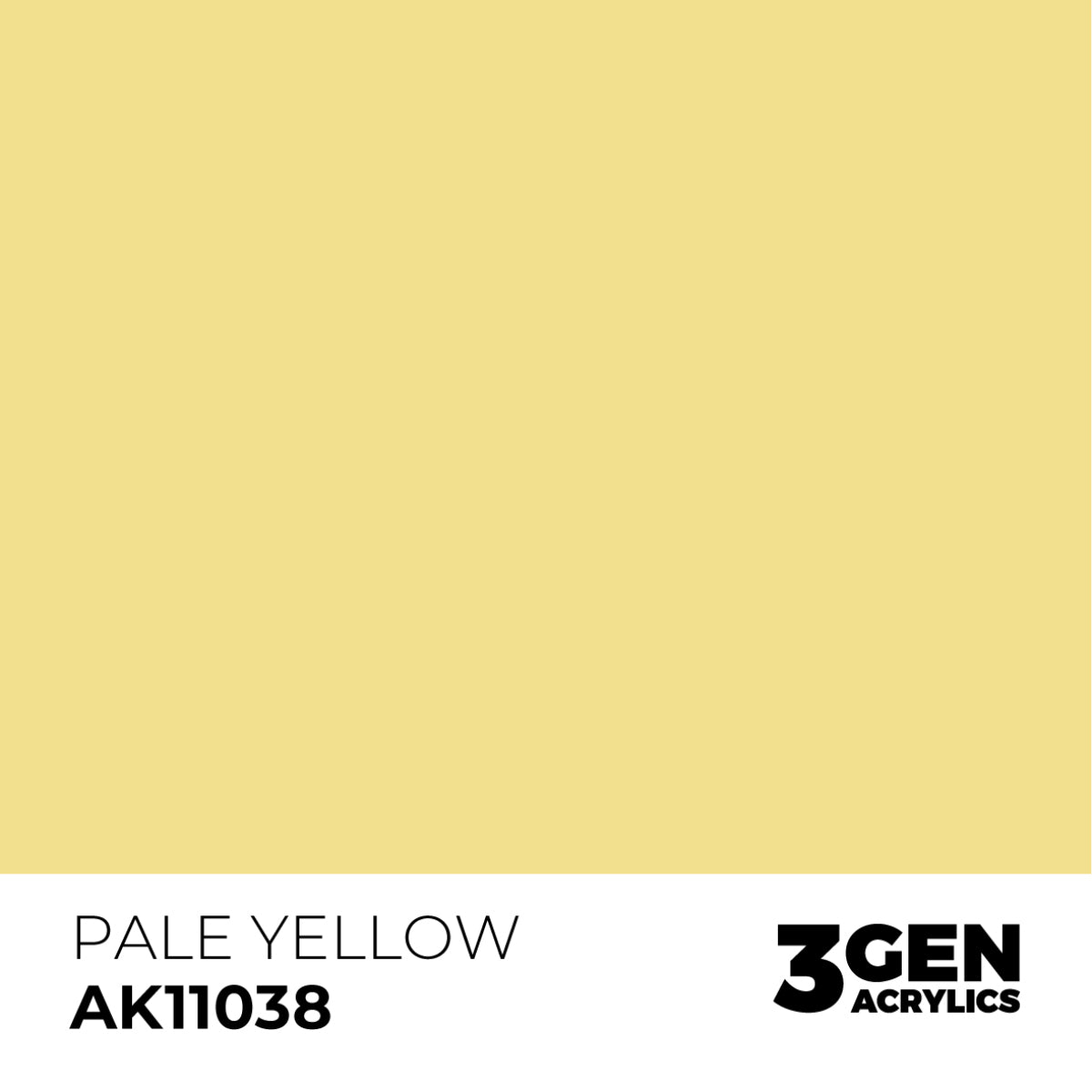 AK Interactive Acrylic Paint 3GEN - PALE YELLOW