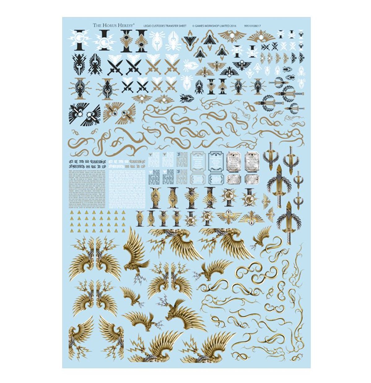 The Horus Heresy - LEGIO CUSTODES TRANSFER SHEET