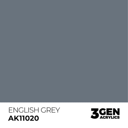 AK Interactive Acrylic Paint 3GEN - ENGLISH GREY