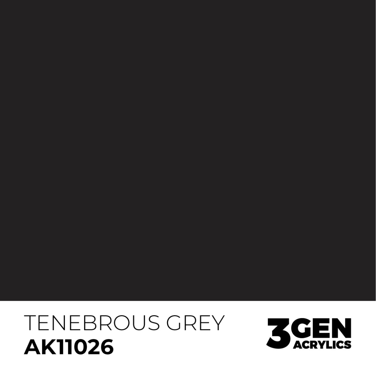 AK Interactive Acrylic Paint 3GEN - TENEBROUS GREY