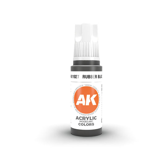 AK Interactive Acrylic Paint 3GEN - RUBBER BLACK