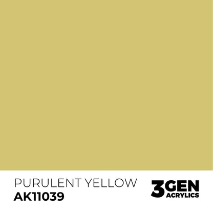 AK Interactive Acrylic Paint 3GEN - PURULENT YELLOW