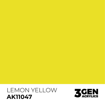 AK Interactive Acrylic Paint 3GEN - LEMON YELLOW