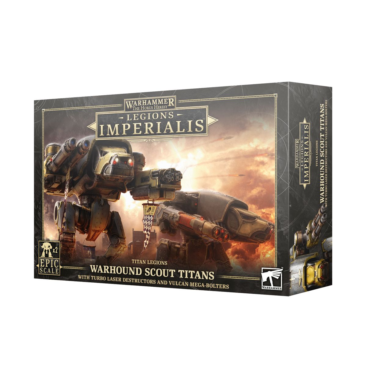 The Horus Heresy - LEGIONS IMPERIALIS: WARHOUND SCOUT TITANS WITH TURBO-LASER DESTRUCTORS AND VULCAN MEGA-BOLTERS