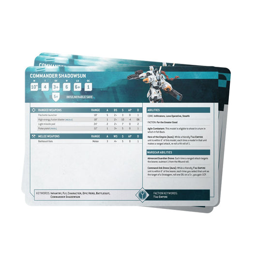 Warhammer 40K - DATASHEET CARDS: T'AU EMPIRE