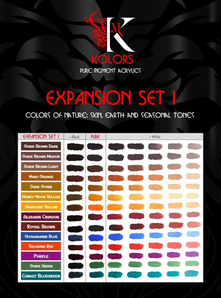 Kimera Kolors PURE PIGMENTS EXPANSION SET: Colors of Nature