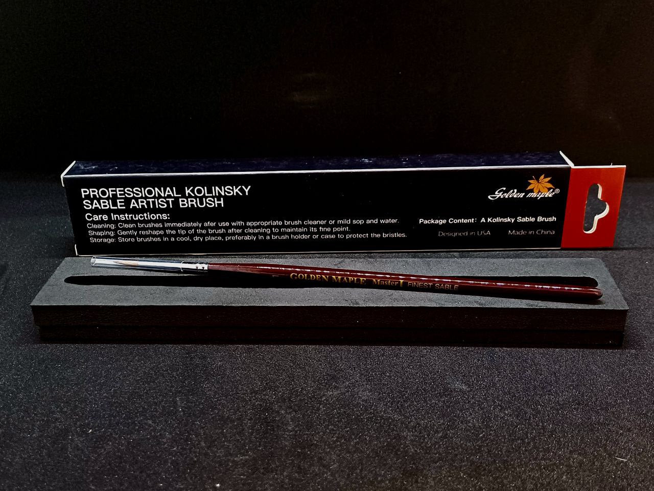 Size 1 Master I Kolinsky Sable Brush from Golden Maple