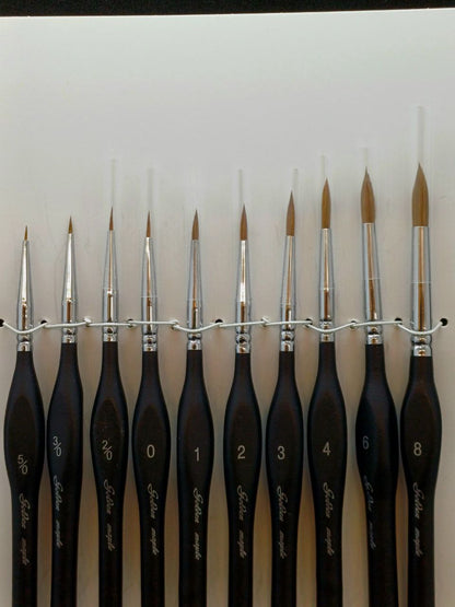 10PCS Kolinsky Brushes Set Golden Maple