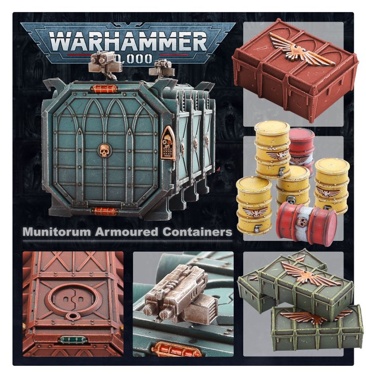 Warhammer 40K - BATTLEZONE: MANUFACTORUM - MUNITORUM ARMOURED CONTAINERS