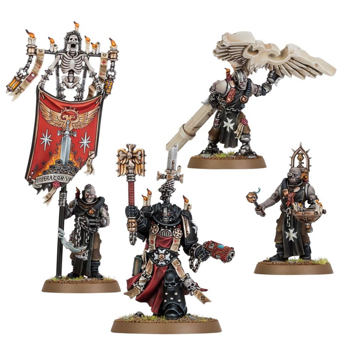 Warhammer 40K - CHAPLAIN GRIMALDUS & RETINUE