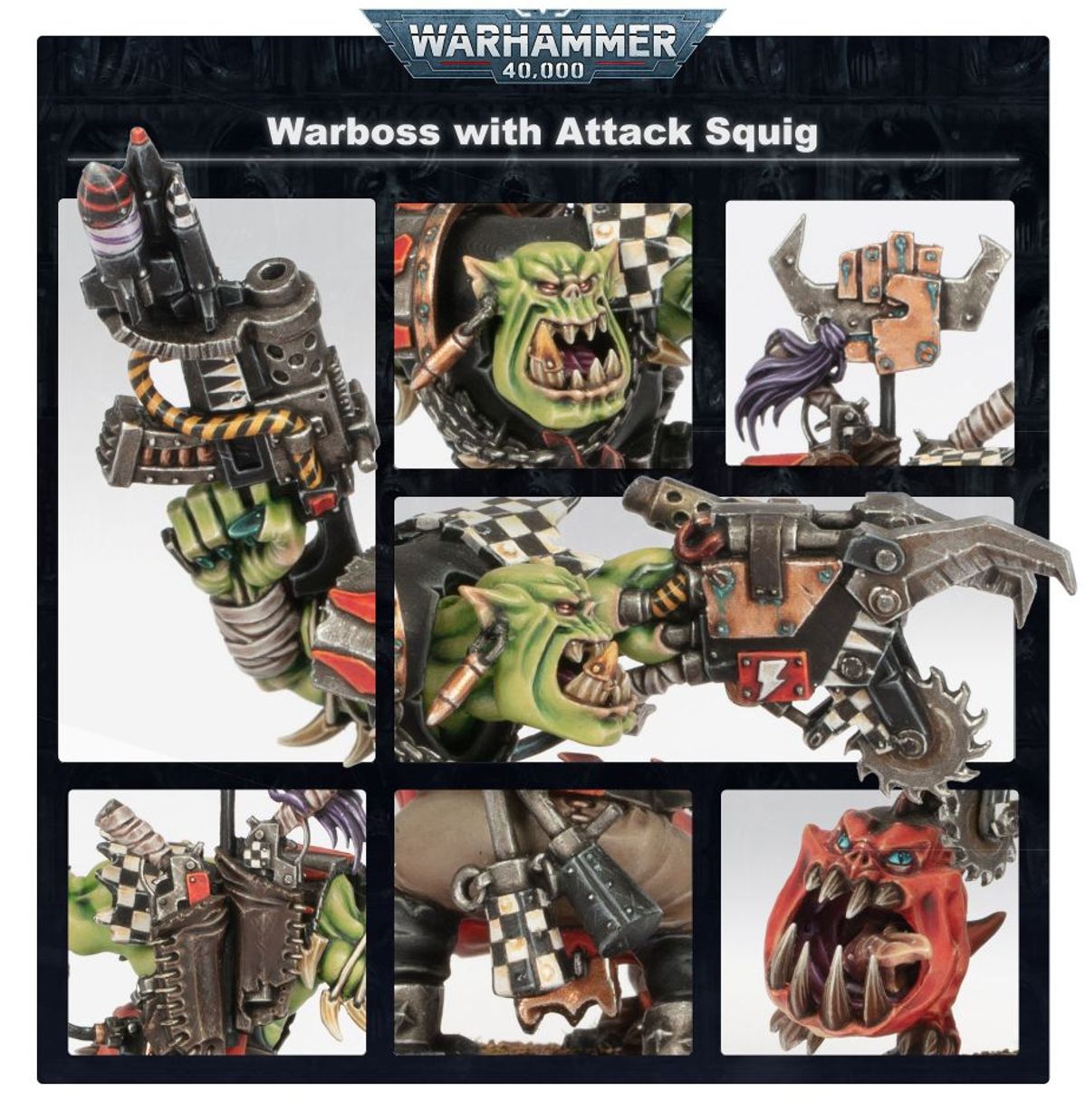 Warhammer 40K - ORK WARBOSS WITH ATTACK SQUIG