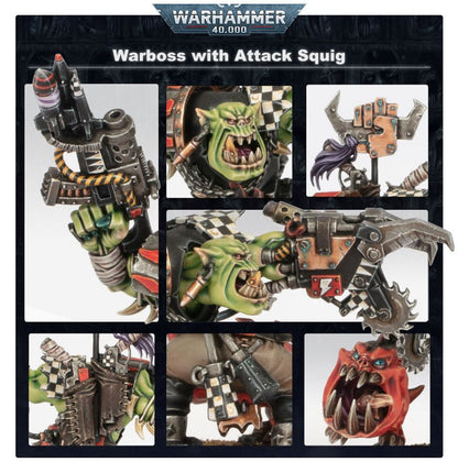 Warhammer 40K - ORK WARBOSS WITH ATTACK SQUIG