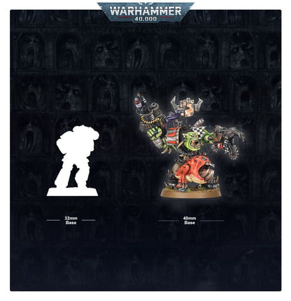 Warhammer 40K - ORK WARBOSS WITH ATTACK SQUIG