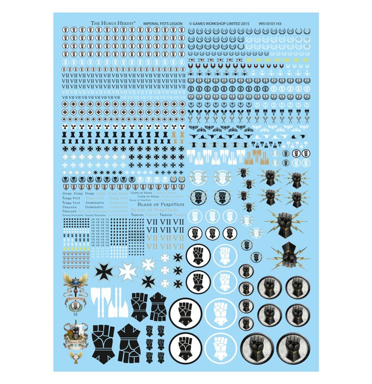 The Horus Heresy - IMPERIAL FISTS LEGION TRANSFER SHEET