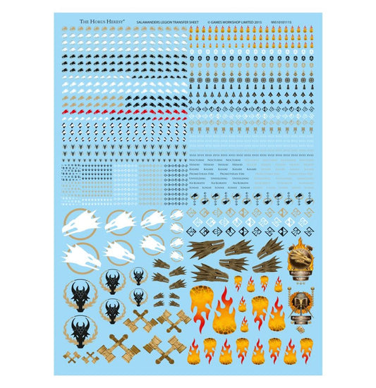 The Horus Heresy - SALAMANDERS LEGION TRANSFER SHEET